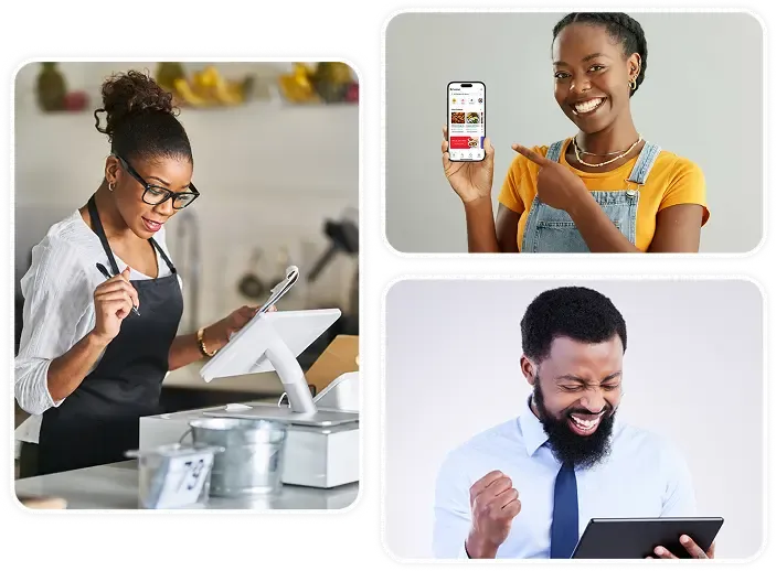 Retailer at work