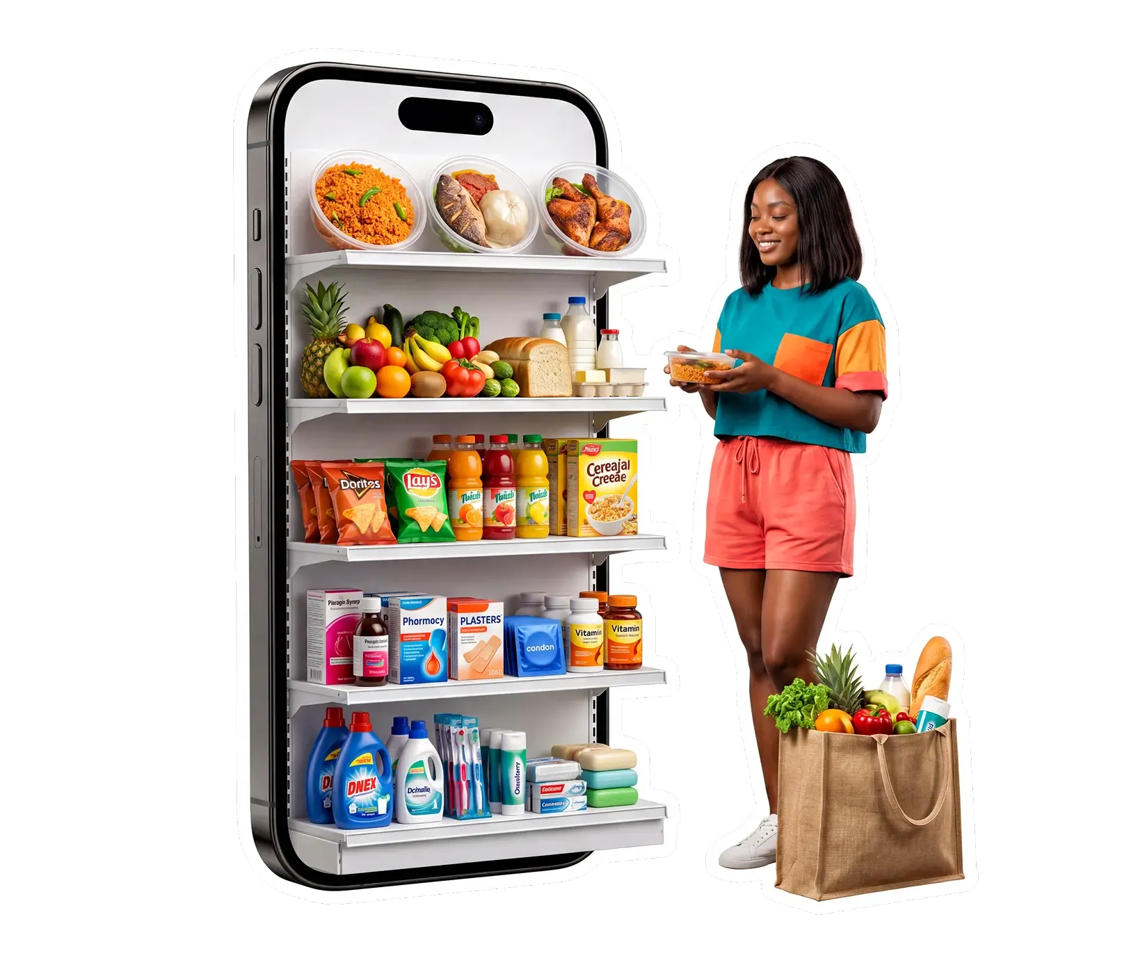 Business illustration — delivery and control