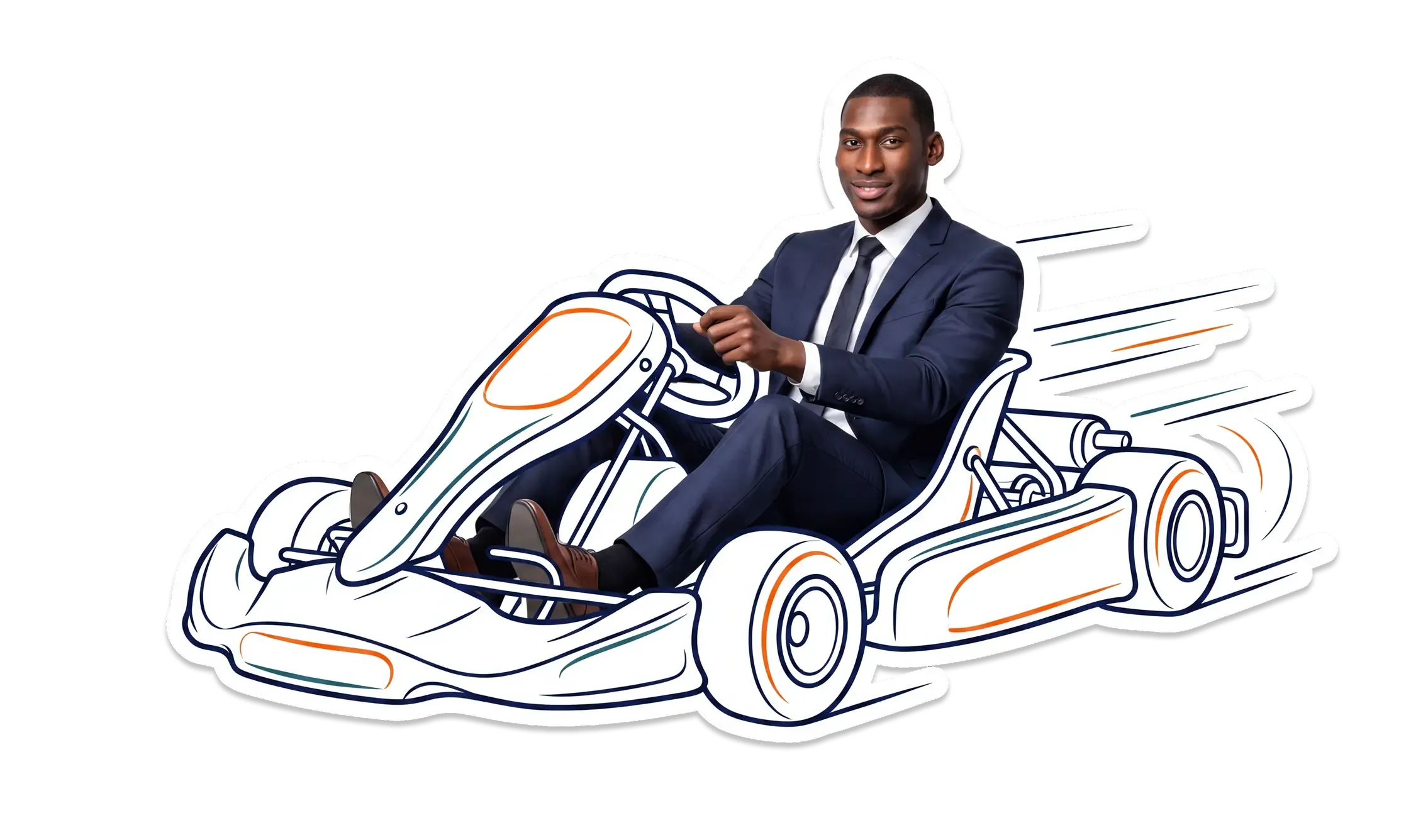 Business illustration — delivery and control