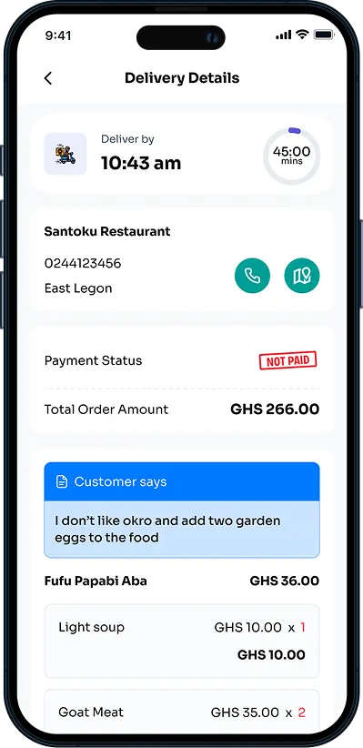 Deliver order